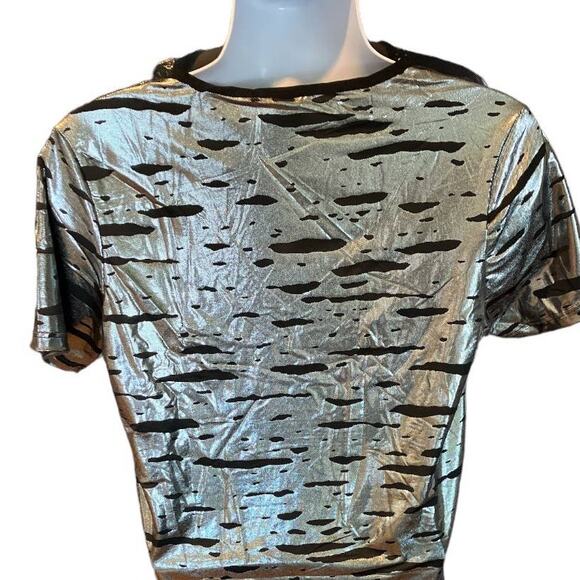 Andrew Christian Liquid Silver Tee Large - Picture 11 of 15